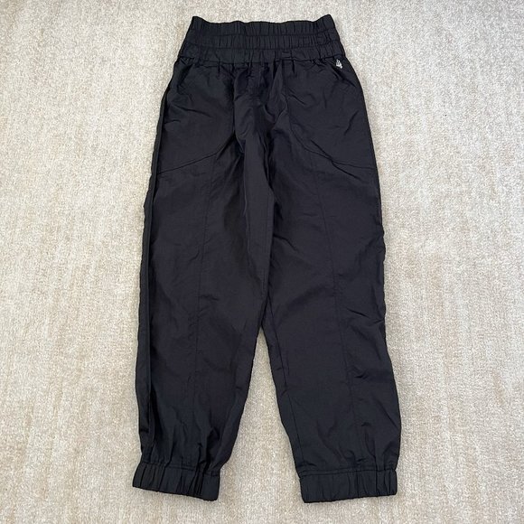 Free People Movement The Way Home Parachute Jogger Pants M Black High Rise - Picture 3 of 10